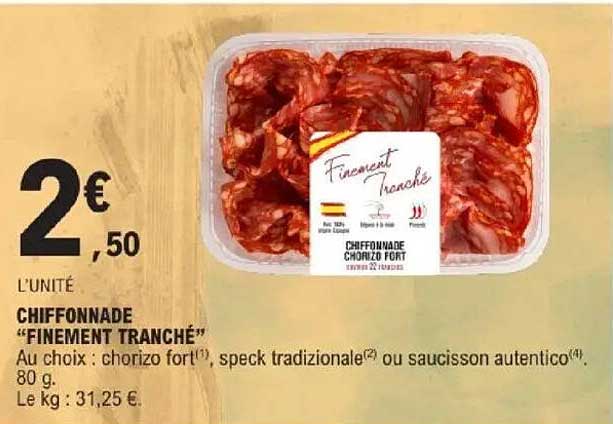 CHIFFONNADE “FINEMENT TRANCHÉ”