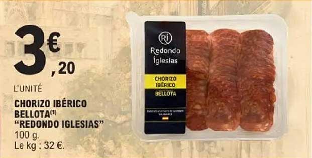 CHORIZO IBÉRICO BELLOTA(*) "REDONDO IGLESIAS"