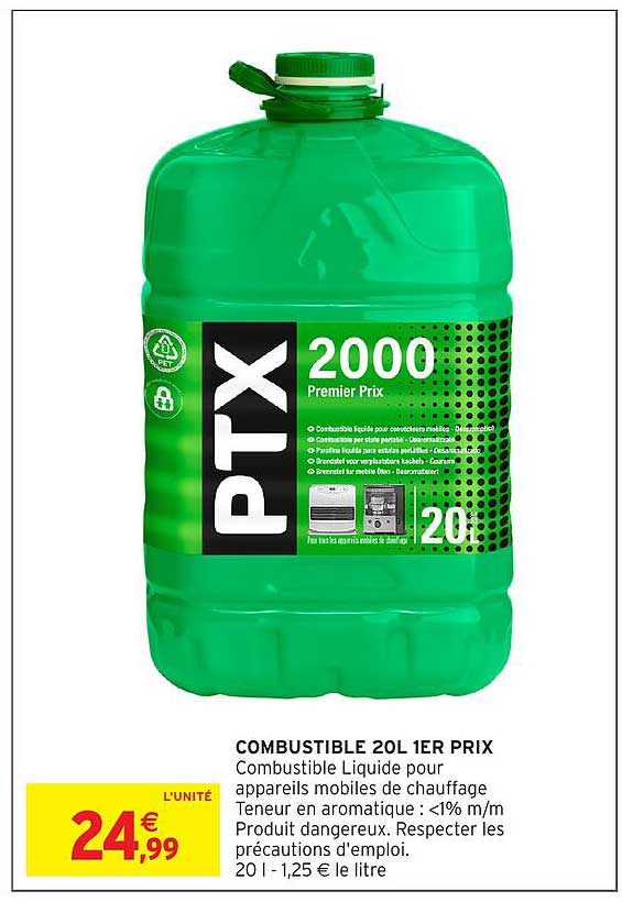 COMBUSTIBLE 20L 1ER PRIX