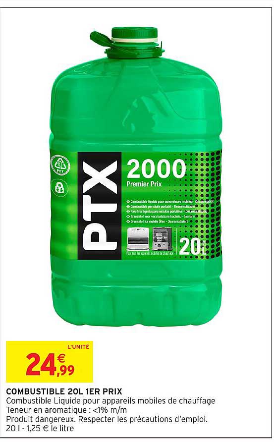 COMBUSTIBLE 20L 1ER PRIX