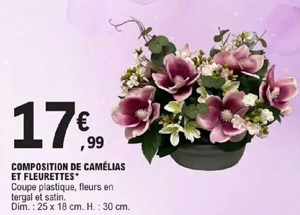 COMPOSITION DE CAMÉLIAS ET FLEURETTES*