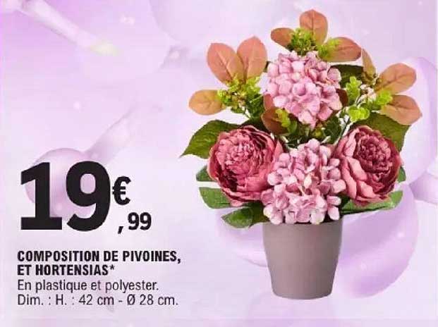 COMPOSITION DE PIVOINES, ET HORTENSIAS*