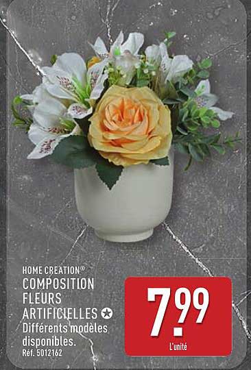 COMPOSITION FLEURS ARTIFICIELLES