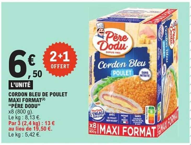 Cordon Bleu de Poulet Maxi Format "Père Dodu"