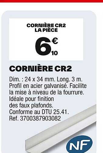 CORNIÈRE CR2 LA PIÈCE