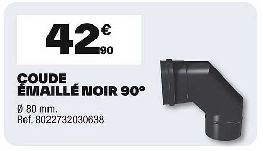COUDÉ ÉMAILLÉ NOIR 90°