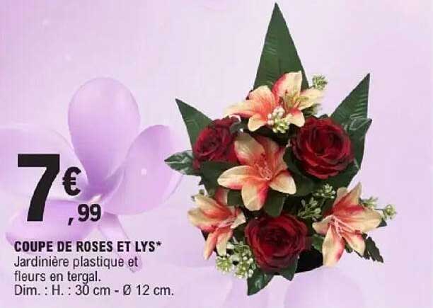 COUPE DE ROSES ET LYS*