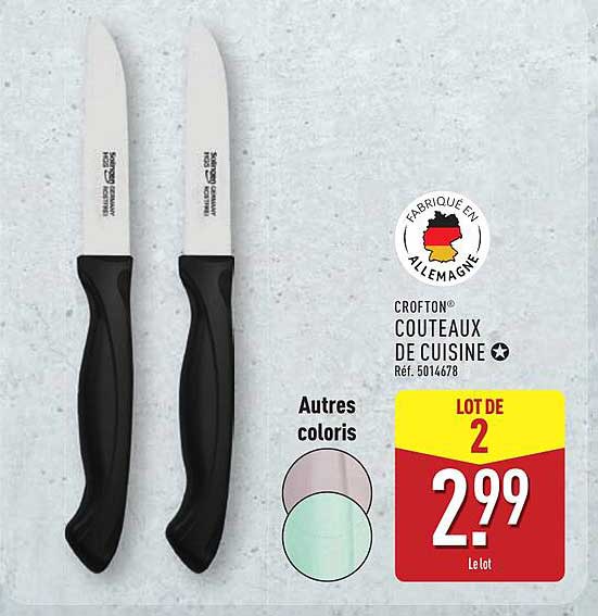 COUTEAUX DE CUISINE Crofton - LOT DE 2