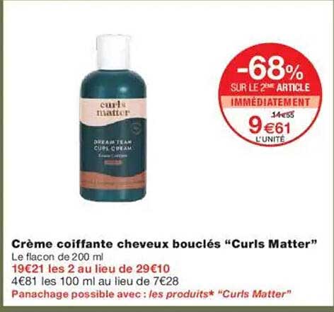 Crème coiffante cheveux bouclés "Curls Matter"