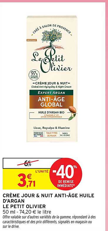 CRÈME JOUR & NUIT ANTI-ÂGE HUILE D'ARGAN