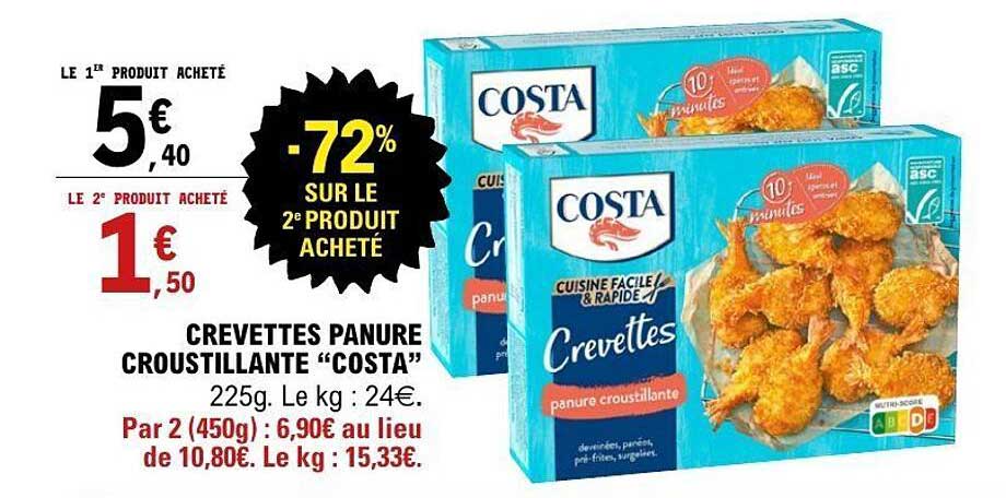 CREVETTES PANURE CROUSTILLANTE “COSTA”