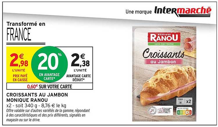 CROISSANTS AU JAMBON MONIQUE RANOU