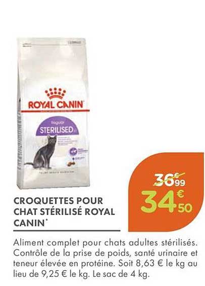 CROQUETTES POUR CHAT STÉRILISÉ ROYAL CANIN