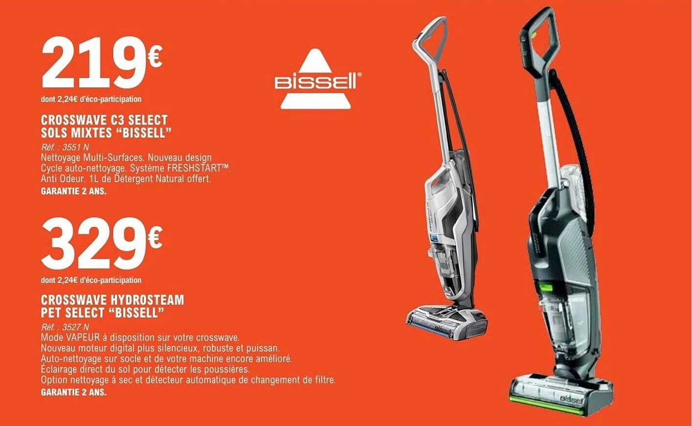 CROSSWAVE C3 SELECT SOLS MIXTES "BISSELL"