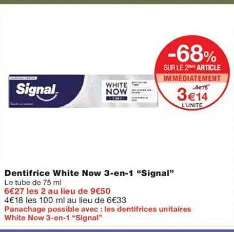 Dentifrice White Now 3-en-1 "Signal"