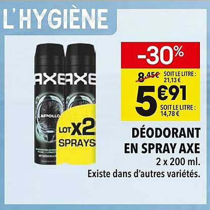 DÉODORANT EN SPRAY AXE
