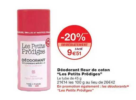 Déodorant fleur de coton “Les Petits Prödiges”