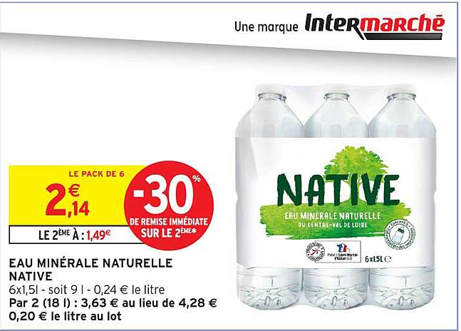 EAU MINÉRALE NATURELLE NATIVE