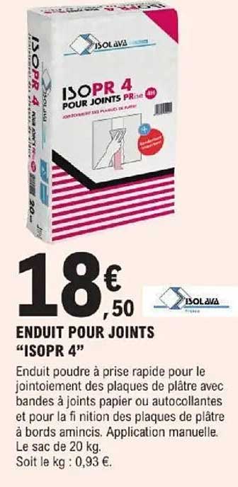 ENDUIT POUR JOINTS "ISOPR 4"