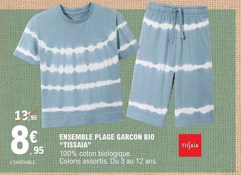 ENSEMBLE PLAGE GARCON BIO “TISSAIA”