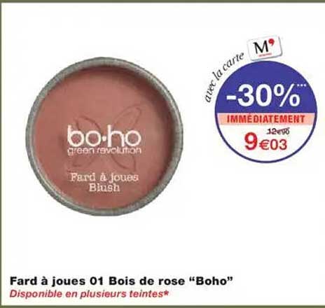 Fard à joues 01 Bois de rose "Boho"
