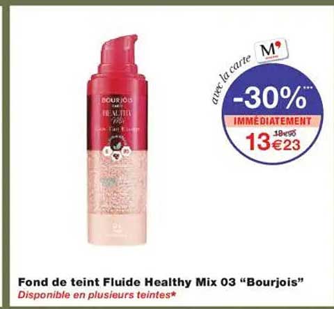 Fond de teint Fluide Healthy Mix 03 "Bourjois"
