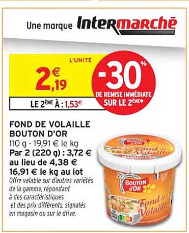FOND DE VOLAILLE BOUTON D'OR