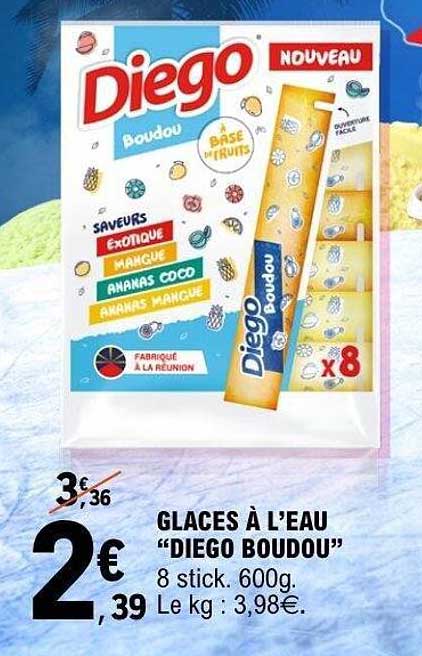 GLACES À L’EAU "DIEGO BOUDOU"