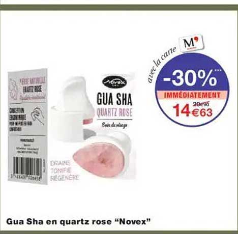 Gua Sha en quartz rose "Novex"