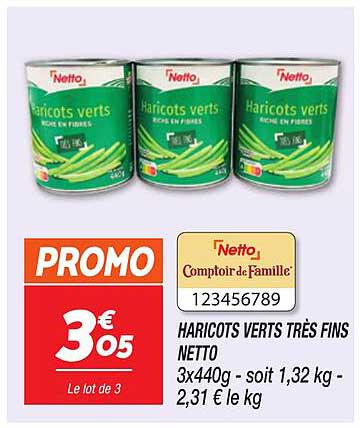 HARICOTS VERTS TRÈS FINS NETTO