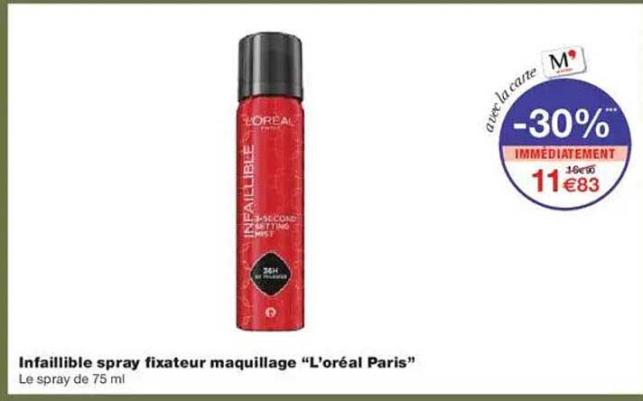 Infaillible spray fixateur maquillage “L’oréal Paris”