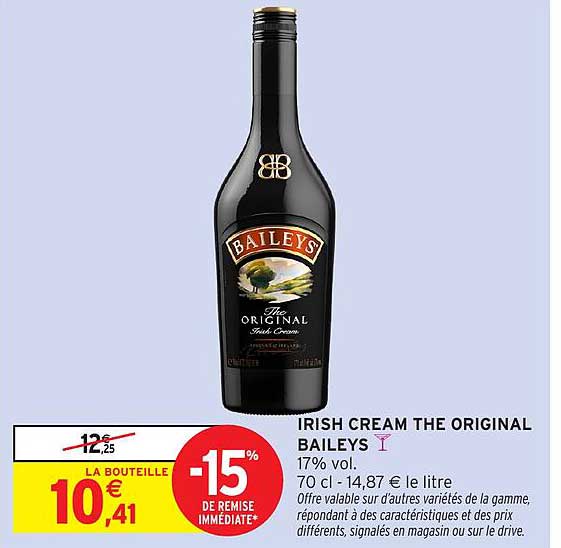 IRISH CREAM THE ORIGINAL BAILEYS