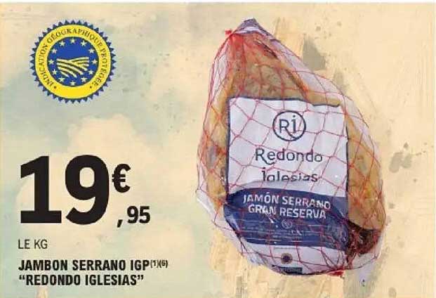 JAMBON SERRANO IGP "REDONDO IGLESIAS"