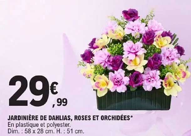 JARDINIÈRE DE DAHLIAS, ROSES ET ORCHIDÉES*