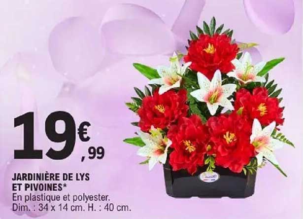 JARDINIÈRE DE LYS ET PIVOINES*