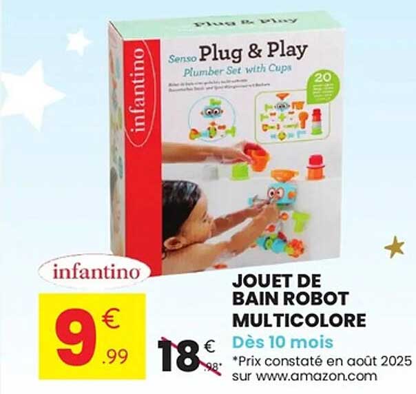 JOUET DE BAIN ROBOT MULTICOLOR