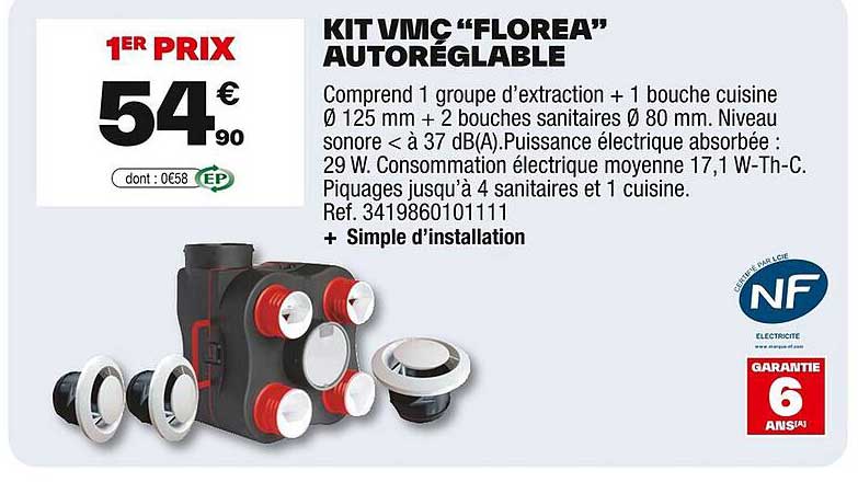 KIT VMC "FLOREA" AUTORÉGLABLE