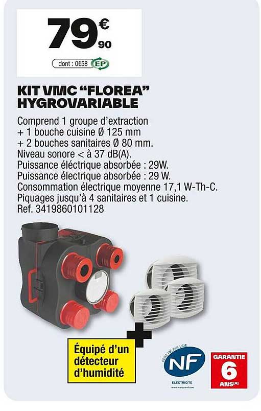 KIT VMC “FLOREA” HYGROVARIABLE