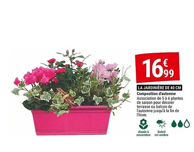 LA JARDINIÈRE DE 40 CM