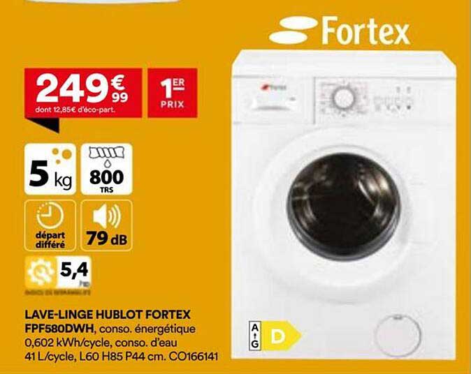 LAVE-LINGE HUBLOT FORTEX FPF580DWH