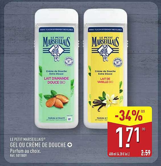 LE PETIT MARSEILLAIS® GEL OU CRÈME DE DOUCHE