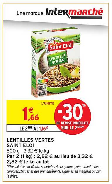 LENTILLES VERTES SAINT ÉLOI