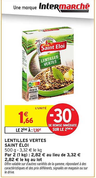 LENTILLES VERTES SAINT ÉLOI
