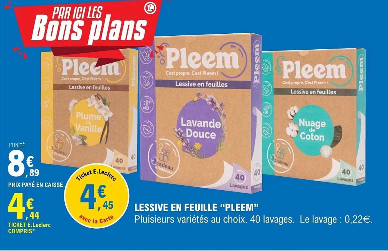 LESSIVE EN FEUILLE "PLEEM"