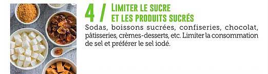 LIMITER LE SUCRE ET LES PRODUITS SUCRÉS