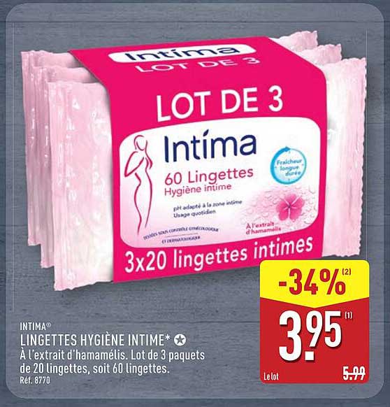 LINGETTES HYGIÈNE INTIME