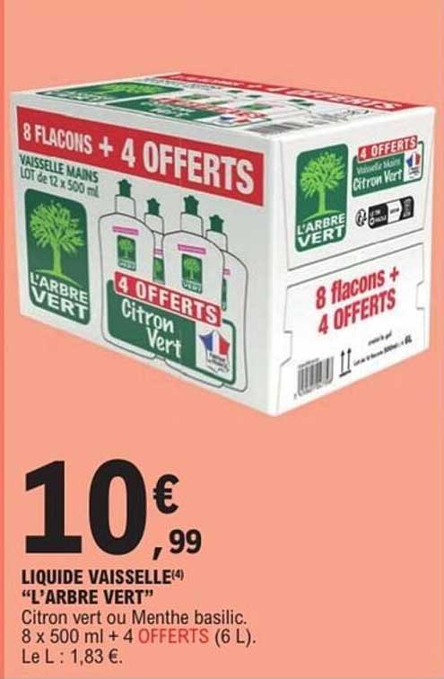 LIQUIDE VAISSELLE "L'ARBRE VERT"