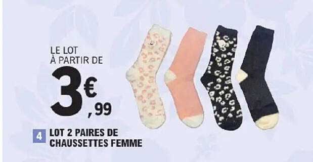 LOT 2 PAIRES DE CHAUSSETTES FEMME