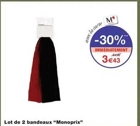 Lot de 2 bandeaux "Monoprix"
