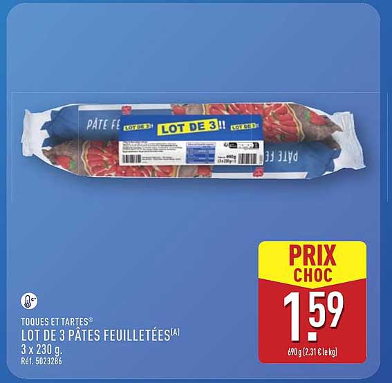 LOT DE 3 PÂTES FEUILLETÉES